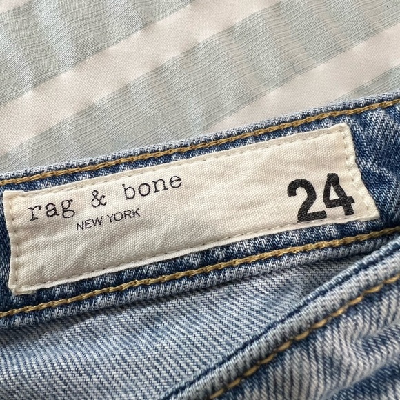 rag & bone Light Blue Straight Leg Jeans - Picture 4 of 15
